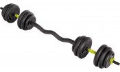 Гантели разборные пластиковые 2*20 кг, 2 штанги, ролик для пресса Гантели разборные пластиковые 2*20 кг, 2 штанги, ролик для пресса